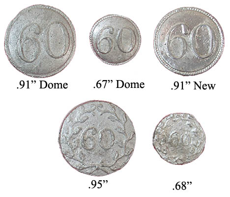 60th Regt Buttons